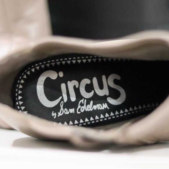 CIRCUS By Sam Edelman womens Bond Taupe gray Bootie block heel Sz 6 - Picture 14 of 14